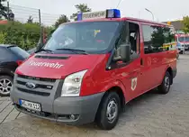 =Ford Transit als MTW der Feuerwehr HASSELBACH steht in Hünfeld anl. der Hessischen Feuerwehrleistungsübung 2019, 09-2019