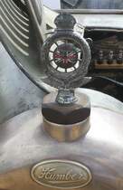 =Humber 11.4, Bj. 1922, Frontemblem und Temperaturanzeige, gesehen beim Oldtimertreffen in Ostheim, 07-2019