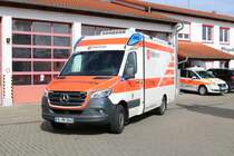 Nagelneuer Malteser Mercedes Benz Sprinter RTW am 14.03.20 bei einen spontanen Fototermin 