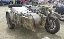 =Zündapp-Gespann in Wehrmachtsausführung, ausgestellt beim Oldtimertreffen in Ostheim, 07-2019