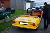 Heckansicht eines Fiat 850 Spiaggetta aus dem Jahr 1968. Oldtimertreffen Büsum im September 2019.