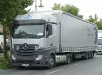 =MB Actros mit einem Auflieger der RUDOLPH LOGISTIC GRUPPE im August 2019 unterwegs auf der B 84
