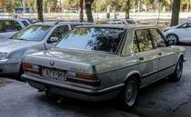 BMW 5er der Serie E28 (Rückansicht), fotografiert in Budapest (Ungarn), September, 2019.