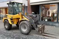 =Volvo Radlader der Firma BOCK steht in Hünfeld im Januar 2020