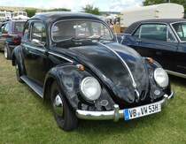 =VW Käfer, Bj. 1952, 24,5 PS, steht auf dem Austellungsgelände beim Oldtimertreffen in Ostheim, 07-2019