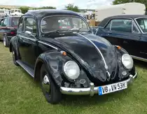 =VW Käfer, Bj. 1952, 24,5 PS, steht auf dem Austellungsgelände beim Oldtimertreffen in Ostheim, 07-2019