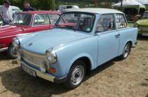 =Trabant steht auf dem Austellungsgelände beim Oldtimertreffen in Ostheim, 07-2019