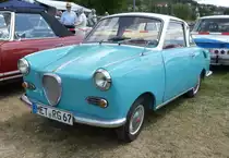 =Glas Goggomobil TS 250 Coupe, steht beim Oldtimertreffen in Ostheim, 07-2019