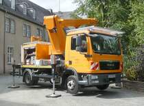 =MAN als Hubbühnenfahrzeug der Stadtwerke DETMOLD, 09-2019