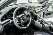 Polestar 2 (Interior). Polestar ist die  Inhaus Tuningfirma  von Volvo. Foto: Autosalon Genf, 2019.