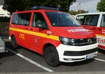 =VW T 6 als MTW der Feuerwehr BAUNATAL steht in Hünfeld anl. der Hessischen Feuerwehrleistungsübung 2019, 09-2019