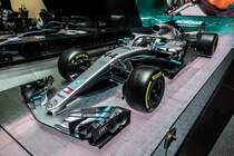 Mercedes-Benz F-1 Fahrzeug für den Saisen 2019. Foto: Autosalon Genf, 2019