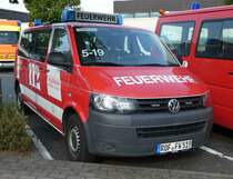 =VW T 5 der Feuerwehr ROTENBURG a. d. Fulda steht in Hünfeld anl. der Hessischen Feuerwehrleistungsübung 2019, 09-2019