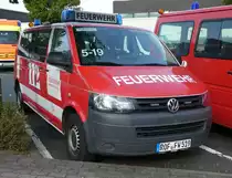 =VW T 5 der Feuerwehr ROTENBURG a. d. Fulda steht in Hünfeld anl. der Hessischen Feuerwehrleistungsübung 2019, 09-2019