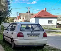 Rückansicht: VW Golf III. Foto: Pécs, Ungarn, September, 2019.