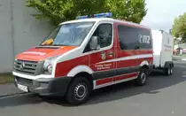 =VW Crafter der Feuerwehr NAUMBURG steht in Hünfeld anl. der Hessischen Feuerwehrleistungsübung 2019, 09-2019