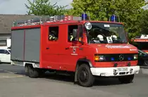 =MB T2 als Löschgruppenfahrzeug der Feuerwehr OBERMOCKSTADT steht in Hünfeld anl. der Hessischen Feuerwehrleistungsübung 2019, 09-2019