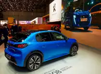 Der neue Peugeot 208 hat auch den Tietel  Car Of The Year  für 2020 gewonnen. Foto: Autosalon Genf, 2019.