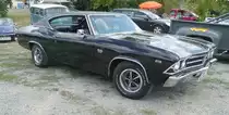 =Chevrolet Chevelle 396 SS steht auf dem Austellungsgelände beim Oldtimertreffen in Ostheim, 07-2019