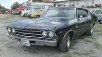 =Chevrolet Chevelle 396 SS steht auf dem Austellungsgelände beim Oldtimertreffen in Ostheim, 07-2019