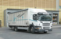 =Scania P 280 vom Getränkehändler HEURICH steht im August 2019 in Hünfeld