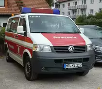=VW T5 als MTW der Feuerwehr SINDERSFELD steht in Hünfeld anl. der Hessischen Feuerwehrleistungsübung 2019, 09-2019