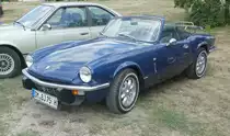 =Triumph Spitfire steht auf dem Austellungsgelände beim Oldtimertreffen in Ostheim, 07-2019