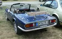 =Triumph Spitfire steht auf dem Austellungsgelände beim Oldtimertreffen in Ostheim, 07-2019
