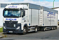MB Actros Hängerzug von  Rhenus Logistics  in Zülpich - 07.03.2020
