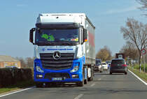 MB Actros Sattelzug von  Rheinland-Logistik  bei Euskirchen - 17.03.2020