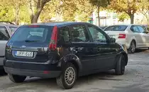 Ford Fiesta Mk5 (Rückansicht), fotografiert in Pécs (HU), Oktober, 2019.