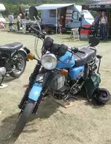 =MZ ETZ, steht auf dem Austellungsgelände beim Oldtimertreffen in Ostheim, 07-2019