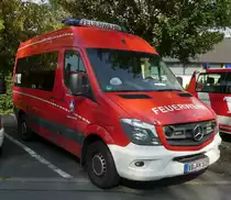 =MB Sprinter als MTW der Feuerwehr HOMBERG steht in Hünfeld anl. der Hessischen Feuerwehrleistungsübung 2019, 09-2019