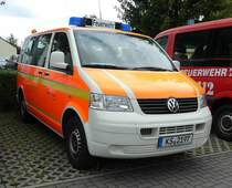 =VW T5 als MTW der Feuerwehr KASSEL steht in Hünfeld anl. der Hessischen Feuerwehrleistungsübung 2019, 09-2019