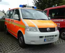 =VW T5 als MTW der Feuerwehr KASSEL steht in Hünfeld anl. der Hessischen Feuerwehrleistungsübung 2019, 09-2019