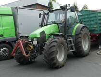 =Deutz Acrotron steht zur Getreideanlieferung auf dem Betriebshof der Raiffeisen-Warenzentrale in Hünfeld, 08-2019