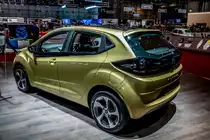 Tata Altroz (Rückansicht), ausgestellt auf dem Autosalon Genf, 2019.