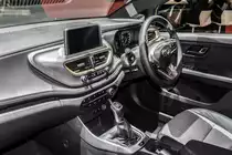 Tata Altroz (Interieur), ausgestellt auf dem Autosalon Genf, 2019.