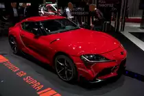 Dieser Toyota GR Supra wurde auf dem Autosalon Genf, 2019 ausgestellt.