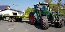 =Fendt 412 Vario steht im April 2020 in Hünfeld