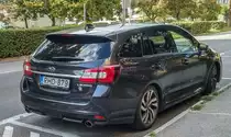 Rückansicht: Subaru Levorg. Foto: Herbst, 2019 in Pécs, Ungarn.