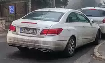 Rückansicht: Mercedes-Benz E-Klasse Coupé (C212). Foto: Januar, 2020, Pécs, Ungarn.