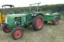 =Deutz F2L612, Bj. 1956, 18 PS, steht beim Schlüter-Treffen am Kirchheimer See, 09-2019