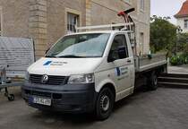 =VW T5 des Bauunternehmens KLENKE steht im September 2019 in Detmold