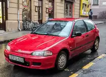 Honda Civic V in rot (Pécs, Ungarn, Oktober 2019).
