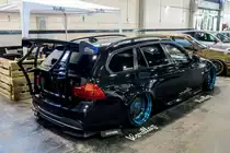 BMW 3er E91 Touring getunt, fotografiert in März, 2019 auf der Automobil und Tuning Show.