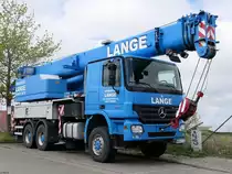 Mercedes Actros Autokran im Gewerbegebiet Sassnitz am 03.05.2020