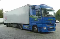 =MB Actros der Spedition KRAJNC steht im Juli 2019 an der A 7