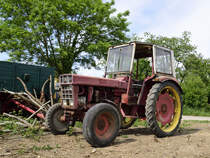 IHC International, hinter einem Bauernhaof zum verrotten abgestellt. Aufnahme 16.5.2020