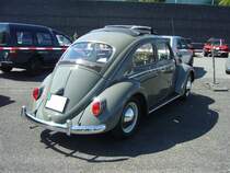 Heckansicht eines wundervollen VW Typ 1 mit Faltschiebedach aus dem Jahr 1962. Oldtimertreffen an Mo´s Bikertreff in Krefeld am 17.05.2020, natürlich unter Einhaltung aller Regeln und Hygienevorschriften.